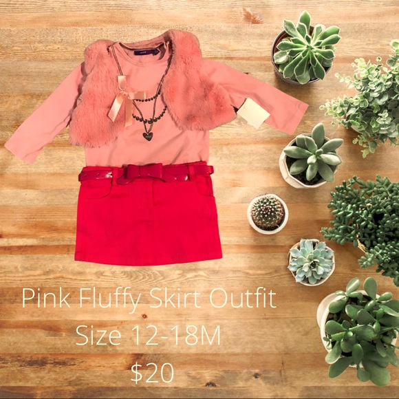 Pink Fluffy Skirt Outfit - Picture 1 of 1